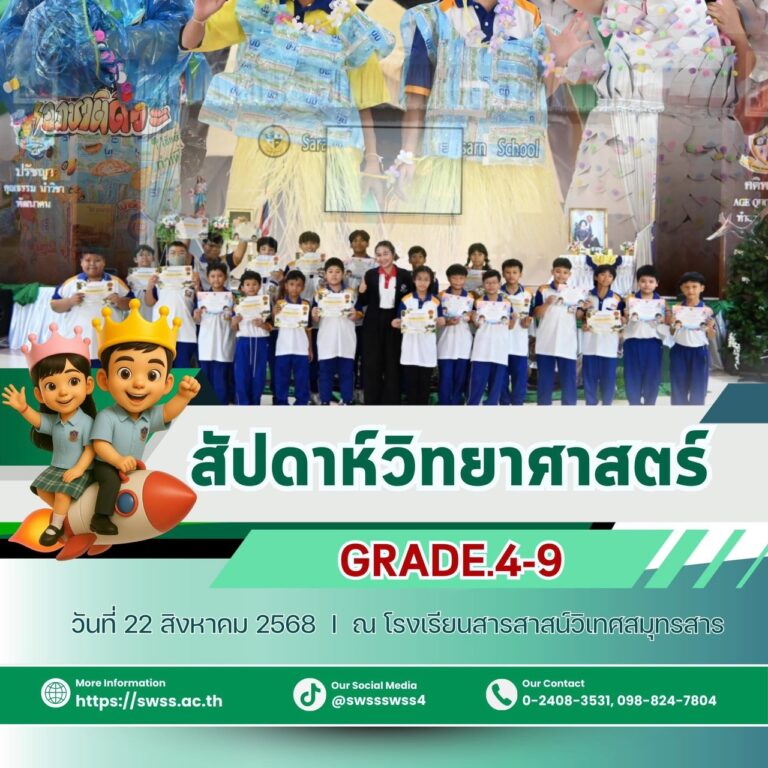 สัปดาห์วิทยาศาสตร์ 2568 – Grade 4-9